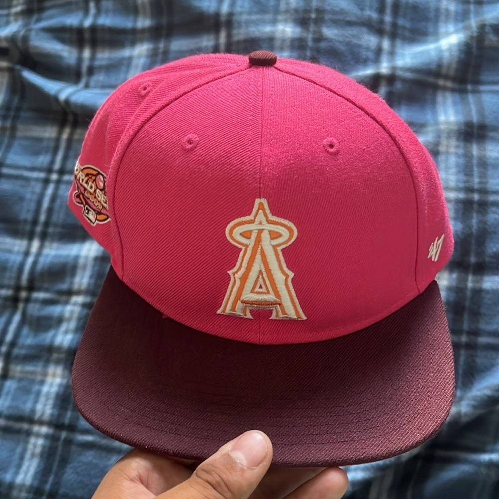 47 Los Angeles Angles Pink Adjustable Cap - Picture 6 of 17